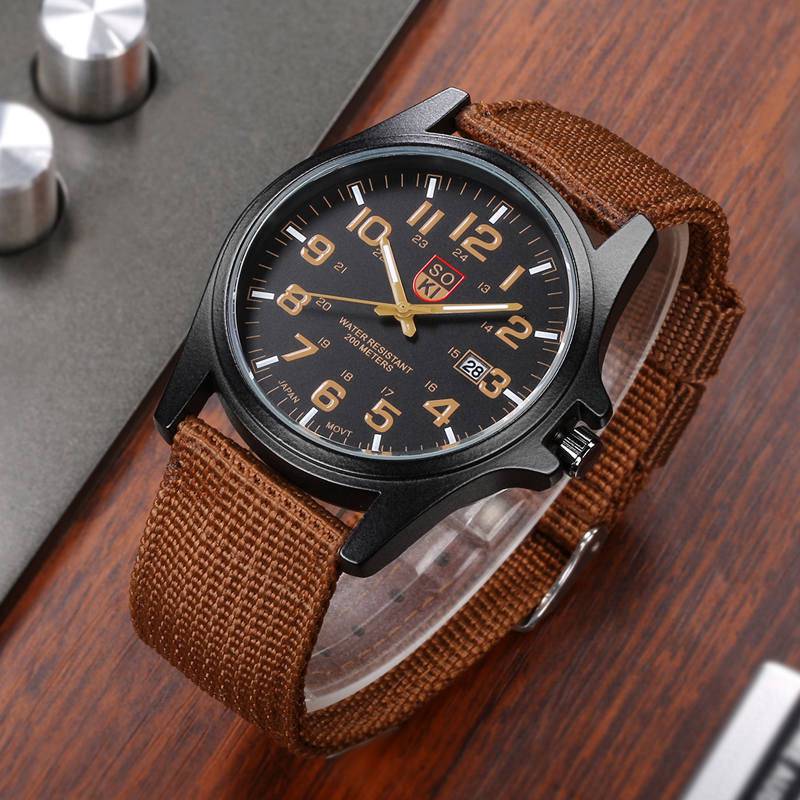 ZZ Men??s Military Date Quartz Analog Army Casual Dress Wrist Watches Canvas - Image 4