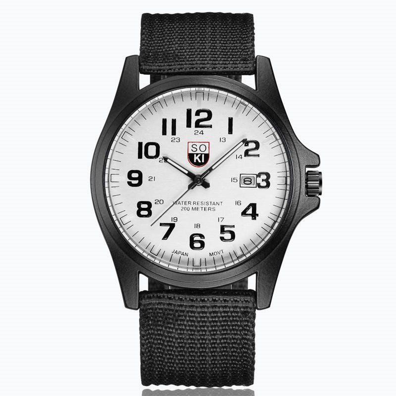 ZZ Men??s Military Date Quartz Analog Army Casual Dress Wrist Watches Canvas - Image 5