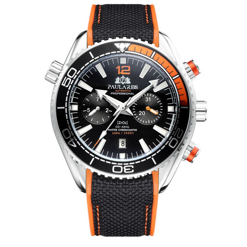 ZGAutomatic Mechanical Luminous Canvas Rubber Band Men's Watch