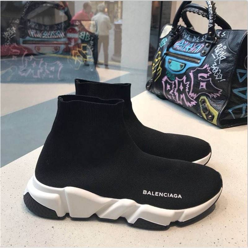 Woman's Sock Knitted Flat Sneakers Men Trainers Speed Runners Sport Shoes - Image 12