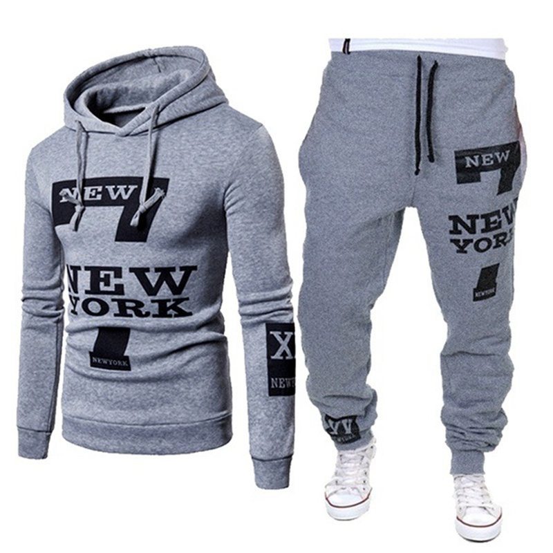 Wish Foreign Trade New Spring and Autumn Sweater Sweatpants Casual Sports Couple Suit Manufacturer First-Hand Hoodie Two-Piece Set Men