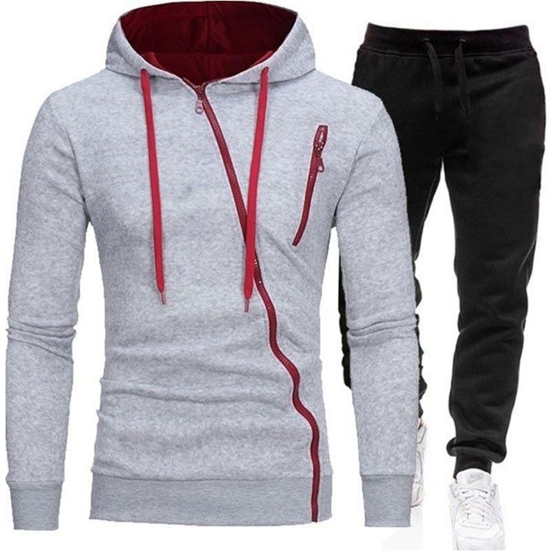 New Men's Outdoor Sweater Sports Casual Zipper Suit (4)