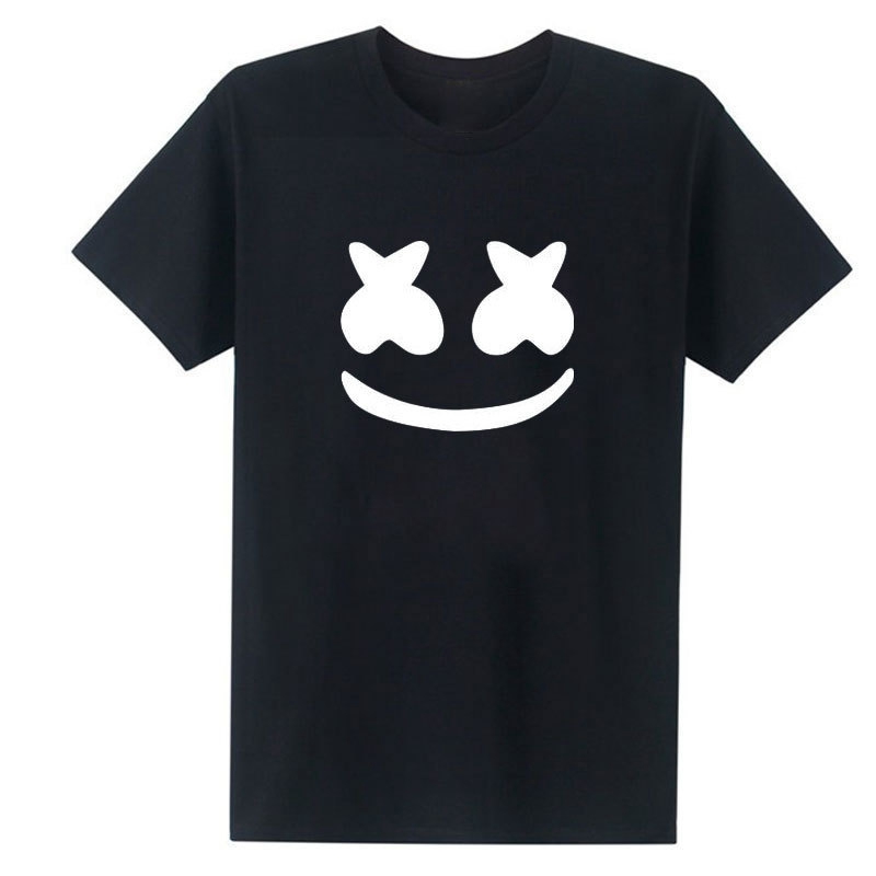 Men's T-shirt Cotton Candy Smiley Face Pattern Printed Casual Short Sleeve Men's T-shirt