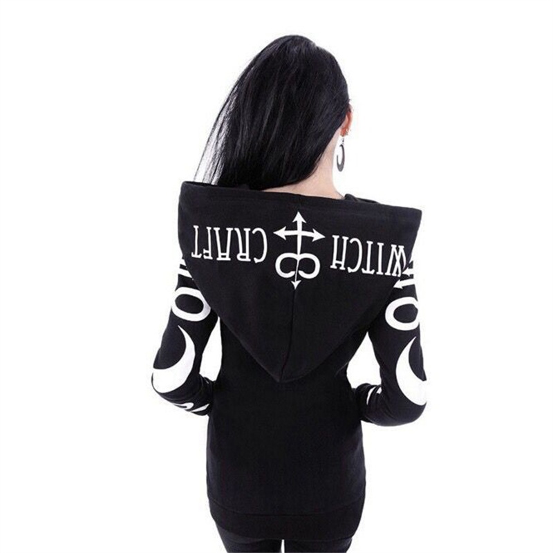 2024 AliExpress Wish Amazon EBay Blackpeng Hooded Moon Letter Floral Print Long Sleeve Pullover