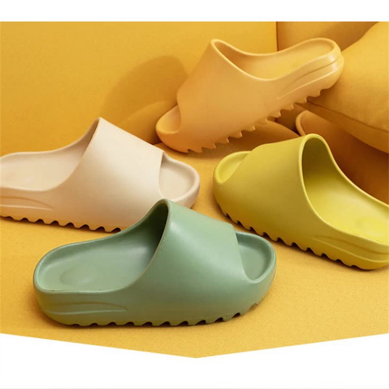 Dried Shrimp Solid Color Summer Slippers Flat Shoes Student Flip Flops Slides Couples Flip-Flops
