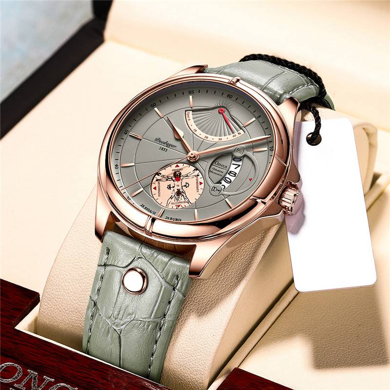 ZZ Men Watch Sport Men's Wristwatch Waterproof Luminous Leather Date Quartz Watches - Image 2