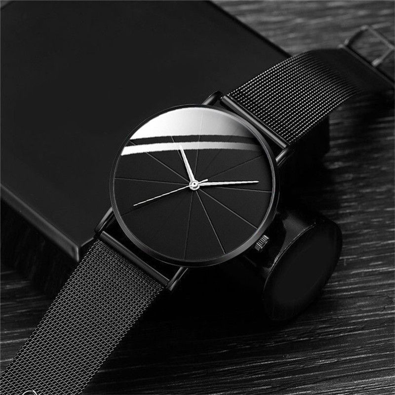 ZZ Men's Ultra Thin Simple Watch Ultra Thin Mesh Strap Stainless Steel Quartz - Image 2