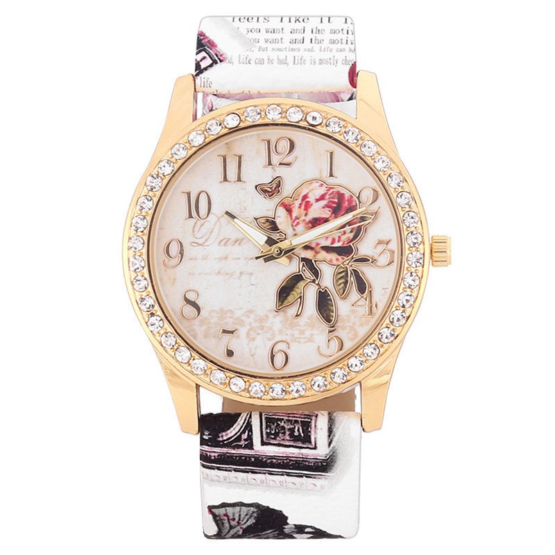 ZZ Ladies Girls Watch Crystal Quartz Womens Analogue Dress Leather Casual Gift - Image 2