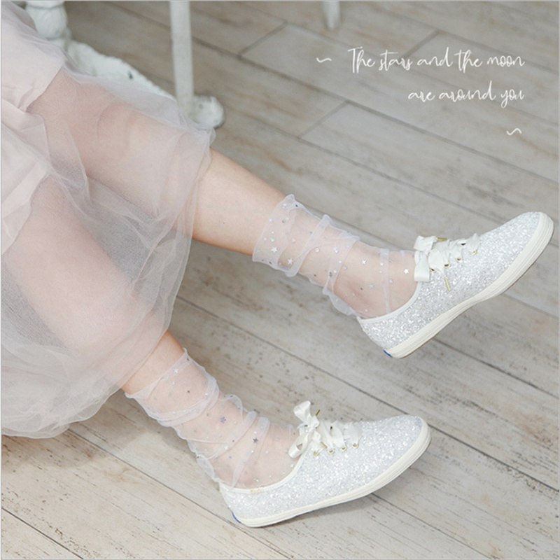 Pattkin Spring/Summer New Xingyue Net Socks Japanese Fashion Transparent Bunching Socks Fairy Lace Lace Stockings - Image 9
