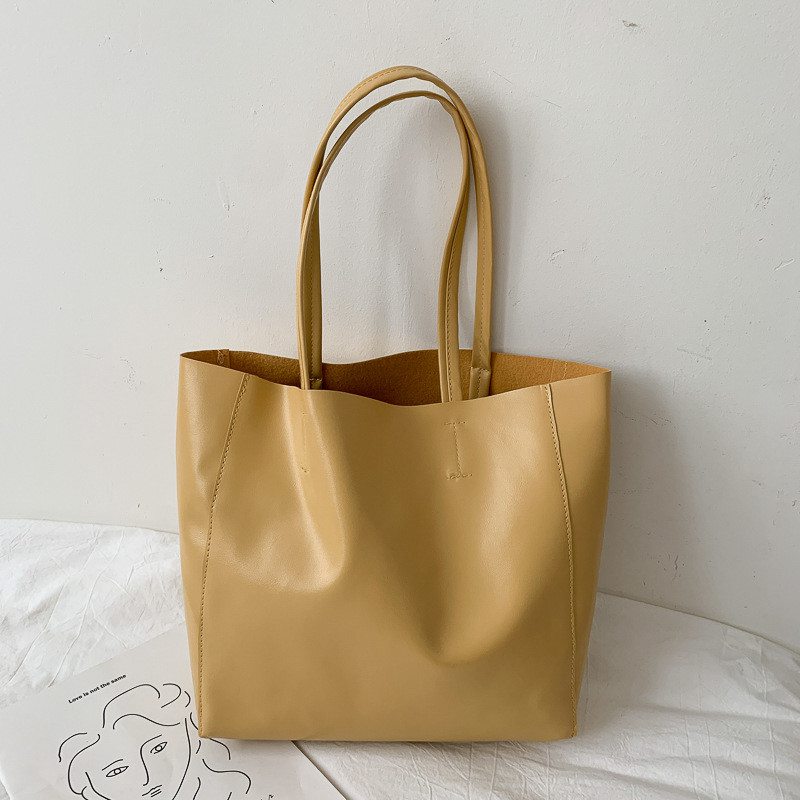 Large Women's Leather Style Tote Shoulder Bag Satchel Ladies Handbag - Image 2