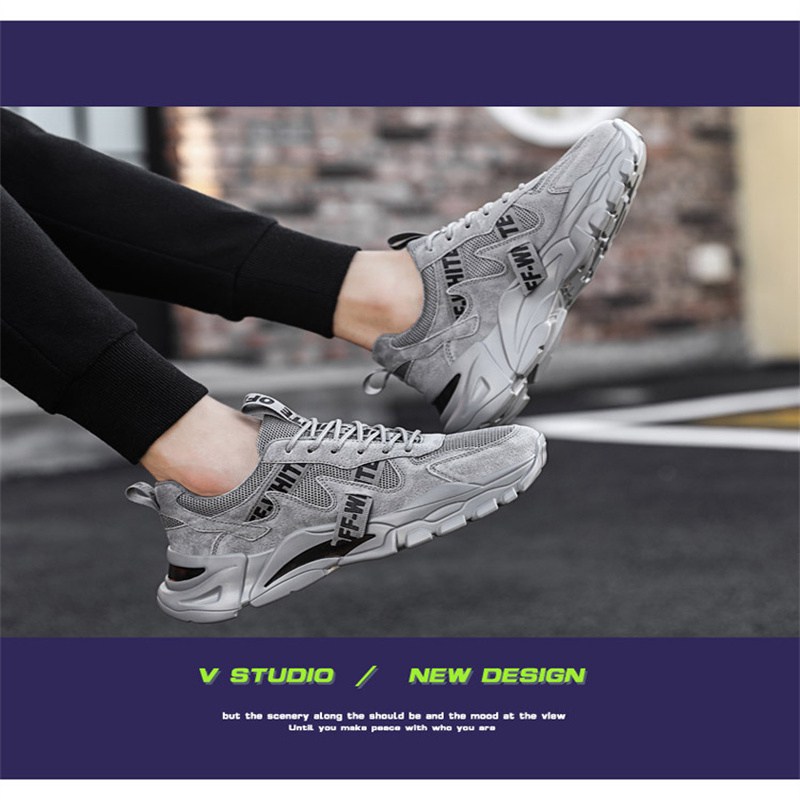 Men's Shoes Spring 2024 New Trendy Sports Casual Borad Shoes Versatile Summer Breathable Mesh Running Daddy Tide Shoes - Image 2