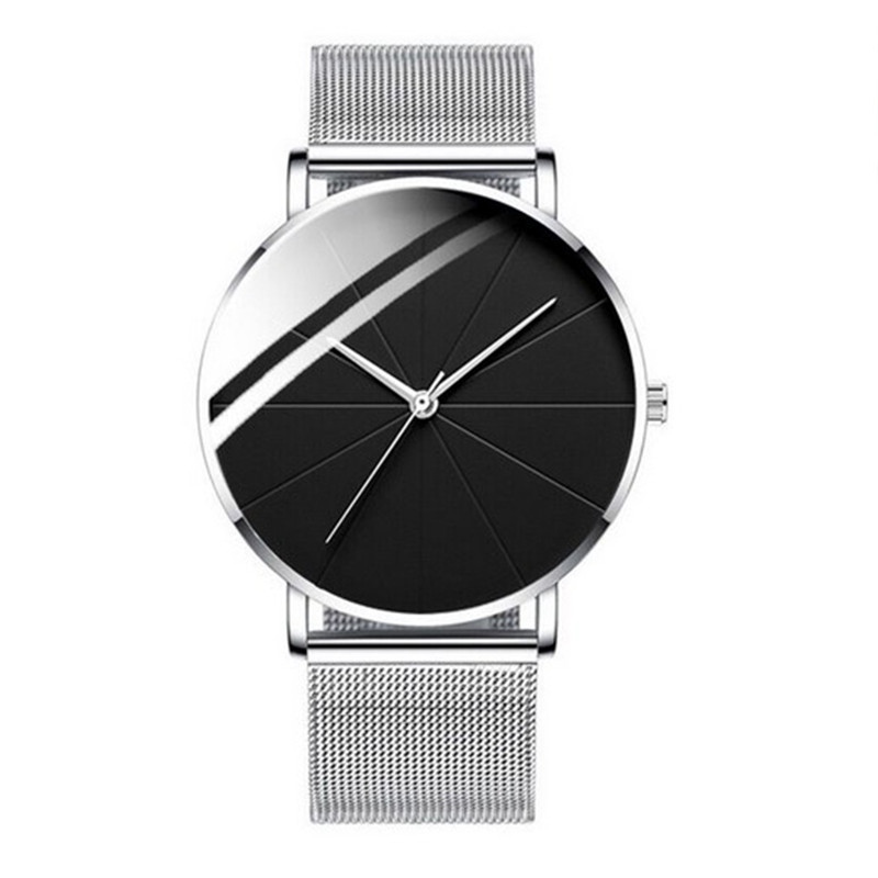 ZZ Men's Ultra Thin Simple Watch Ultra Thin Mesh Strap Stainless Steel Quartz - Image 3