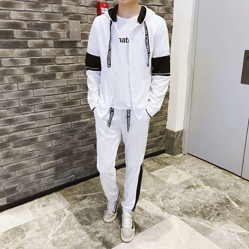 Spring Leisure Suit Men's Fashion Brand Sports Spring and Autumn Thin Set Clothes Sweater Trendy Handsome Korean Coat Men - Image 2