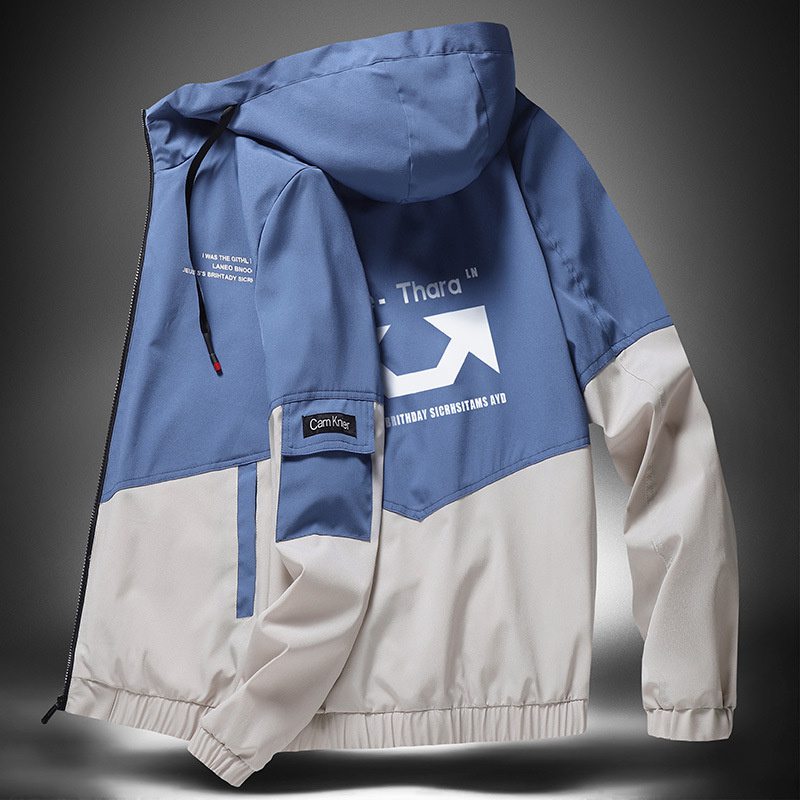 Jacket Men's Coat Spring and Autumn 2024 New Korean Style Slim Fit Casual Youth Student Hooded Men's Top Clothing