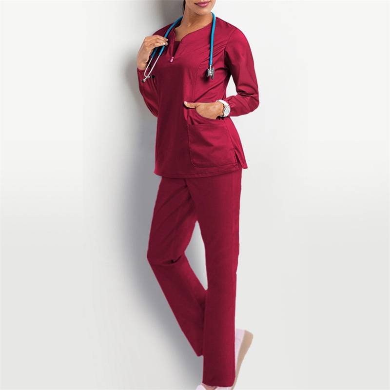 2024 Amazon Operating Room Autumn and Winter Hand Washing Suit Women's Long-Sleeved Overalls Nurse Surgeon Disposable Protective Coveralls Overalls