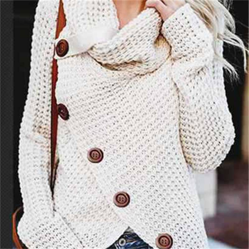 2024 Autumn Winter Sweater Ol Commuter Amazon Amazon Turtleneck Cardigan Solid Color Sweaters Women's Clothing One Piece Dropshipping - Image 3