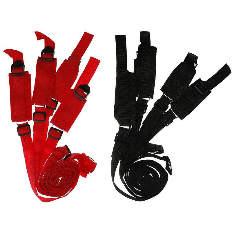 Restraint Under Bed System Set Bondage Strap Cuffs Eye Mask Kit Toy - Image 7