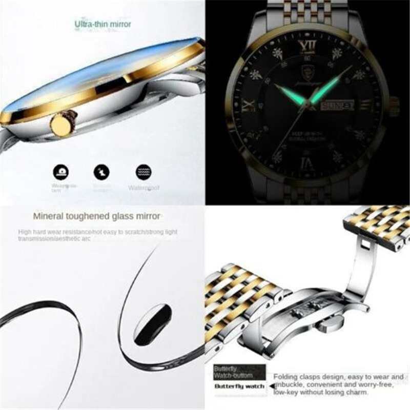 ZZ Men's Watch New Men's Watch Waterproof Luminous Calendar Quartz Wrist Watch - Image 12