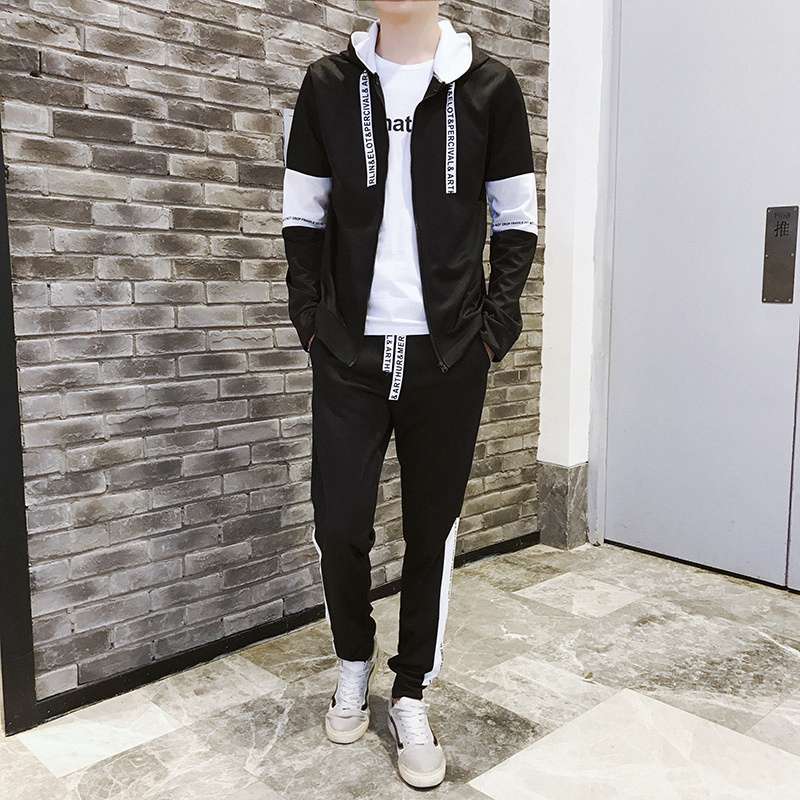 Spring Leisure Suit Men's Fashion Brand Sports Spring and Autumn Thin Set Clothes Sweater Trendy Handsome Korean Coat Men - Image 3