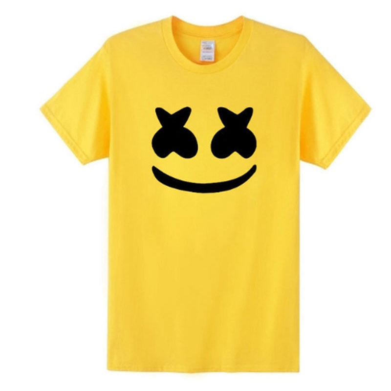 Men's T-shirt Cotton Candy Smiley Face Pattern Printed Casual Short Sleeve Men's T-shirt - Image 3