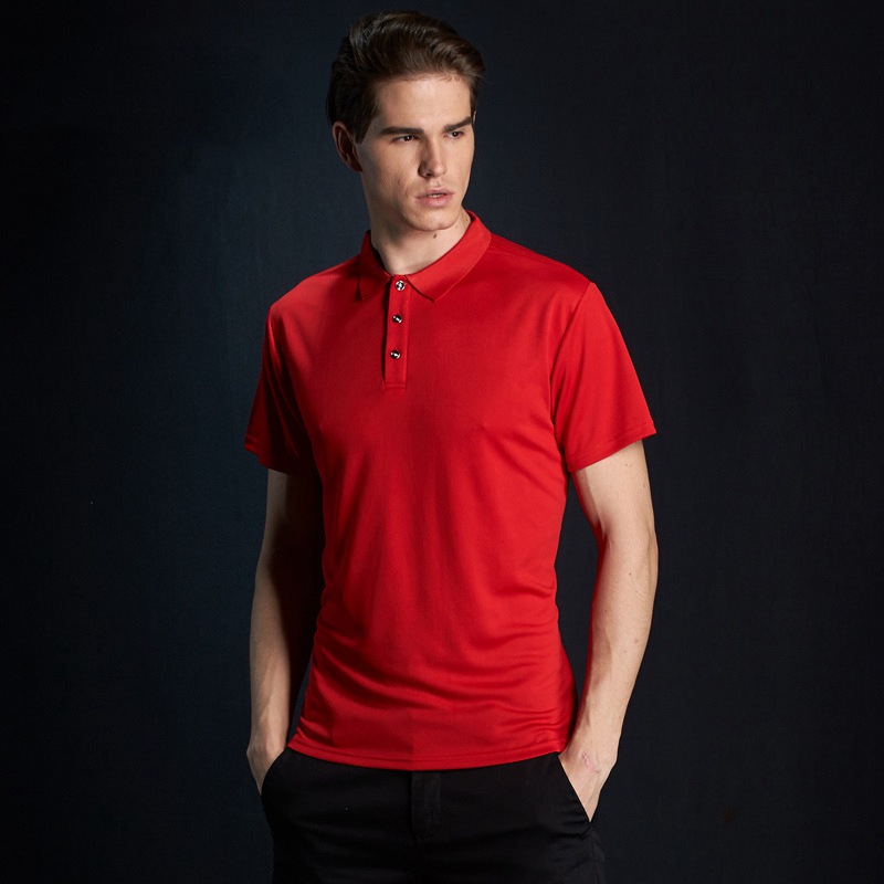 Short-Sleeved T-shirt Polo Solid Color Sports Quick-Drying Half Sleeve Polo Shirt Men's Clothing Factory Wholesale Advertising Shirt Printed Logo - Image 22