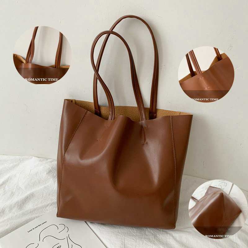 Large Women's Leather Style Tote Shoulder Bag Satchel Ladies Handbag - Image 28
