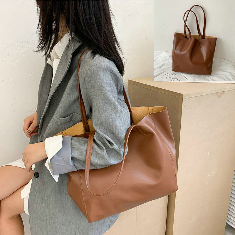 Large Women's Leather Style Tote Shoulder Bag Satchel Ladies Handbag - Image 29