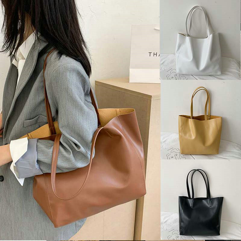 Large Women's Leather Style Tote Shoulder Bag Satchel Ladies Handbag - Image 33