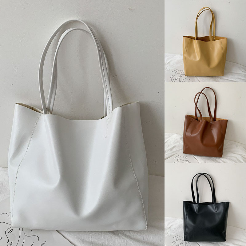 Large Women's Leather Style Tote Shoulder Bag Satchel Ladies Handbag - Image 24