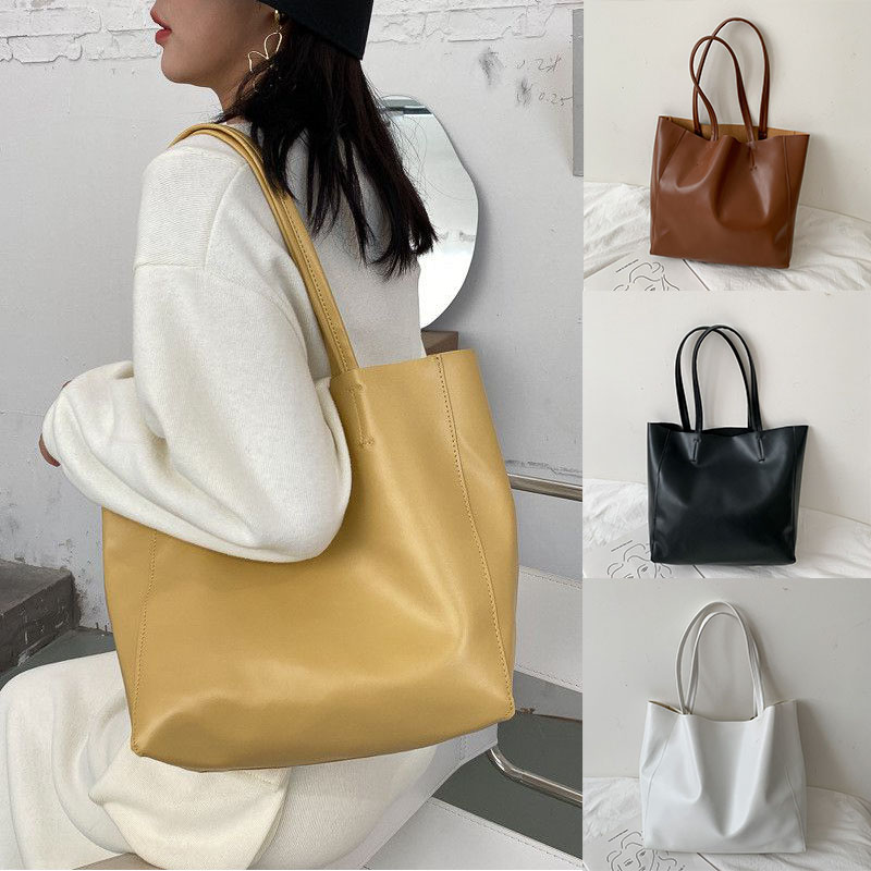 Large Women's Leather Style Tote Shoulder Bag Satchel Ladies Handbag - Image 25
