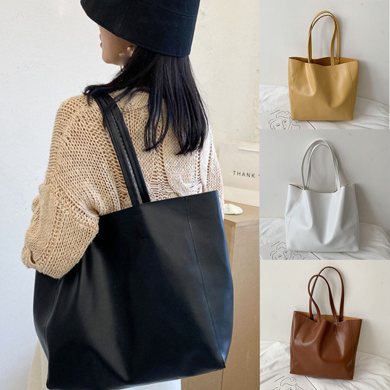 Large Women's Leather Style Tote Shoulder Bag Satchel Ladies Handbag - Image 26