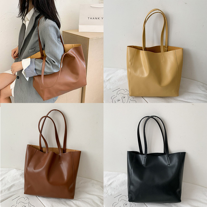 Large Women's Leather Style Tote Shoulder Bag Satchel Ladies Handbag - Image 22