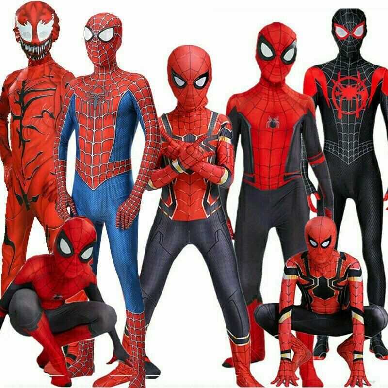 Kids SpiderMan Cosplay Costume Adult Far From Home RaimZentai Outfit Party