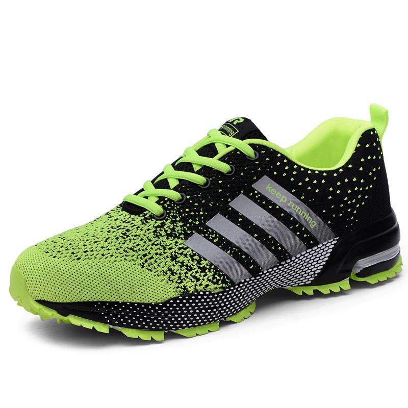 Spring and Autumn Foreign Trade New Couple Sneakers Fly-Kit Mesh Men's Running Shoes Lightweight Breathable plus Size Men's Shoes Fashion - Image 4