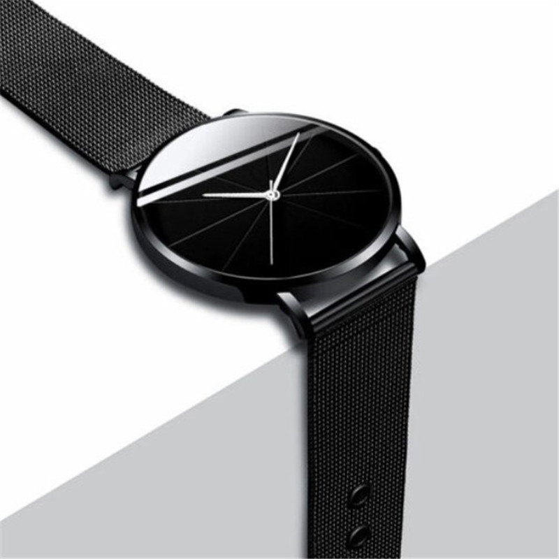 ZZ Men's Ultra Thin Simple Watch Ultra Thin Mesh Strap Stainless Steel Quartz - Image 5