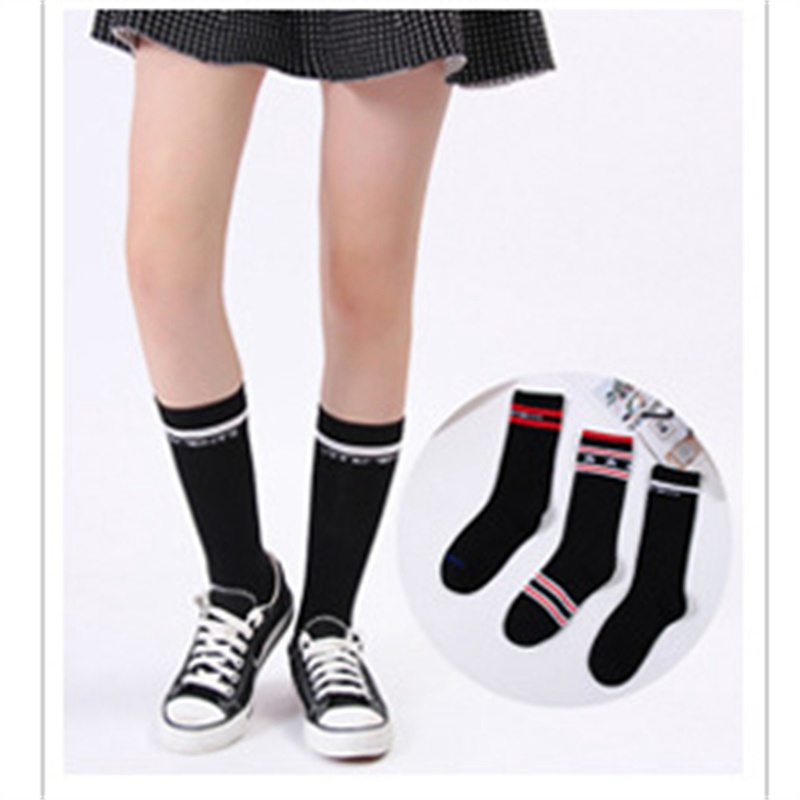 Factory Direct Sales Harajuku Three Bars Striped Knee High over-the-Knee Socks Preppy Style Perform Dance Women's Cotton Socks Socks - Image 4