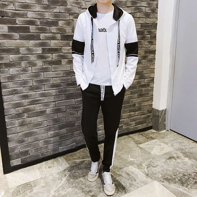 Spring Leisure Suit Men's Fashion Brand Sports Spring and Autumn Thin Set Clothes Sweater Trendy Handsome Korean Coat Men - Image 4