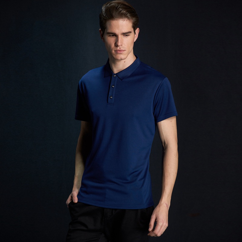 Short-Sleeved T-shirt Polo Solid Color Sports Quick-Drying Half Sleeve Polo Shirt Men's Clothing Factory Wholesale Advertising Shirt Printed Logo - Image 21