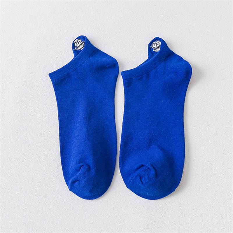 Kawaii Embroidered Expression Women Socks Cotton Harajuku Happy Funny Socks Women Christmas Gifts Ankle 1 Pair Size 35-40 - Image 4