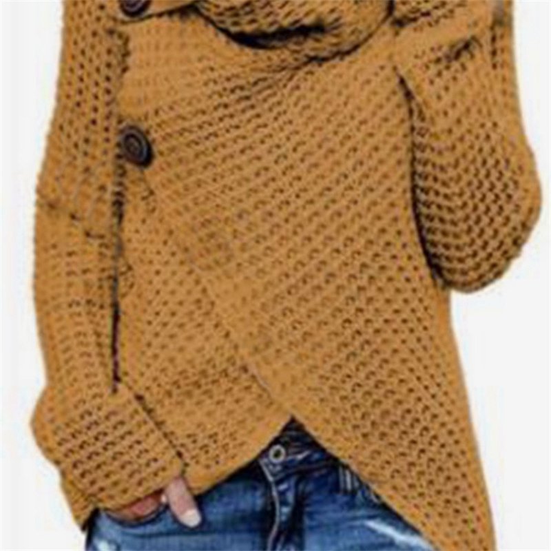 2024 Autumn Winter Sweater Ol Commuter Amazon Amazon Turtleneck Cardigan Solid Color Sweaters Women's Clothing One Piece Dropshipping - Image 4