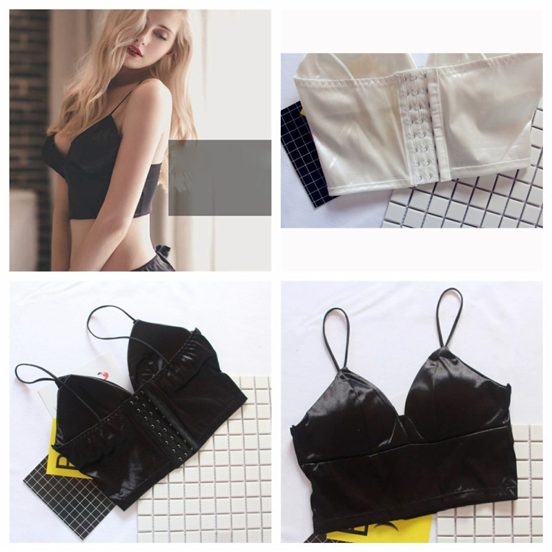 Sexy Satin Bikini Long Open Navel Back 8 Buttons Underwear Sling Breast Wrapping - Image 15