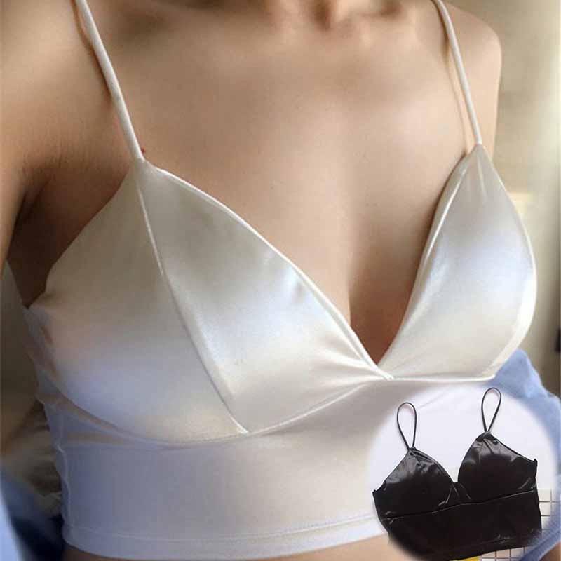 Sexy Satin Bikini Long Open Navel Back 8 Buttons Underwear Sling Breast Wrapping - Image 19