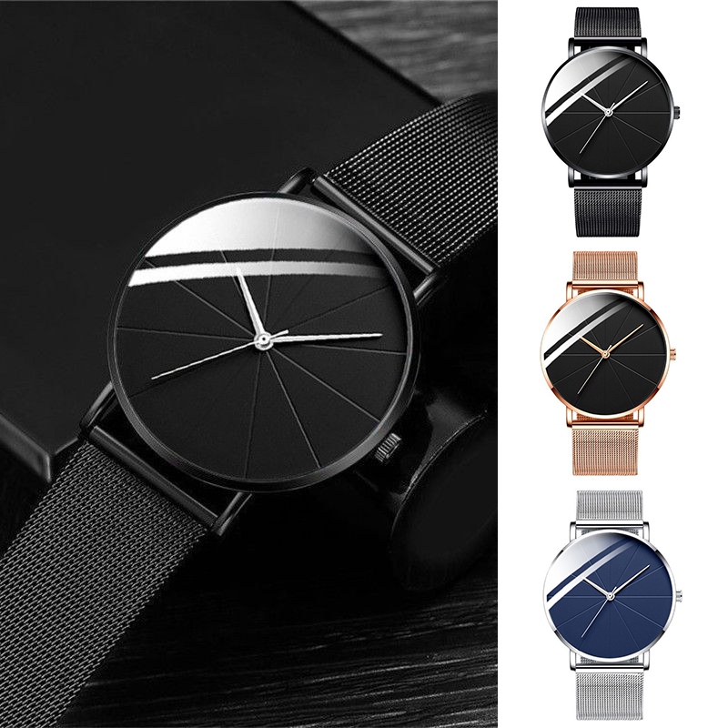 ZZ Men's Ultra Thin Simple Watch Ultra Thin Mesh Strap Stainless Steel Quartz - Image 17