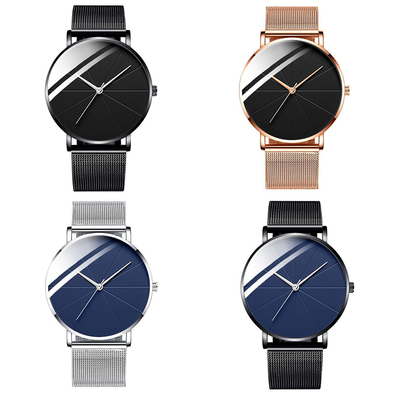 ZZ Men's Ultra Thin Simple Watch Ultra Thin Mesh Strap Stainless Steel Quartz - Image 18