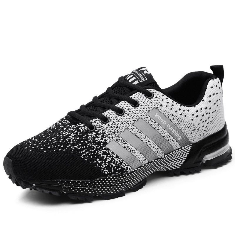 Spring and Autumn Foreign Trade New Couple Sneakers Fly-Kit Mesh Men's Running Shoes Lightweight Breathable plus Size Men's Shoes Fashion - Image 5