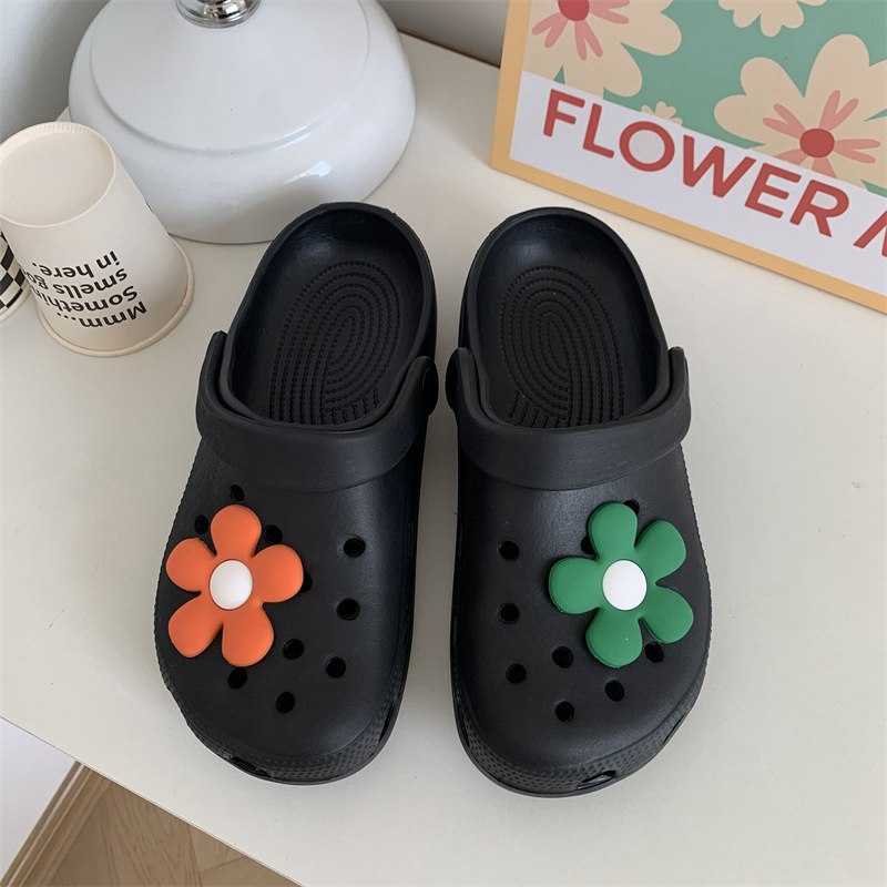 Hole Shoes Ins Girl's Heart Feeling of Shit Cute Cartoon Cow Toe Box Soft Bottom Thick Bottom for Outdoors Sandals Women's Summer - Image 36