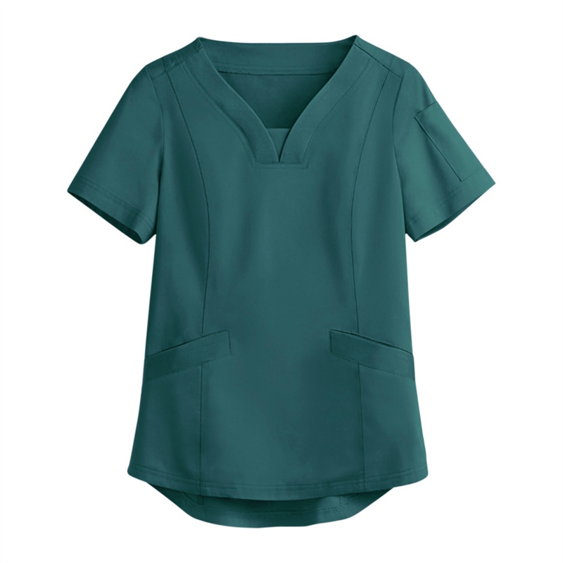 Amazon Operating Room Short Sleeve Hand Washing Suit Women's Jacket Short T Work Clothes Nurse Surgeon Disposable Protective Coveralls Work Clothes B - Image 5