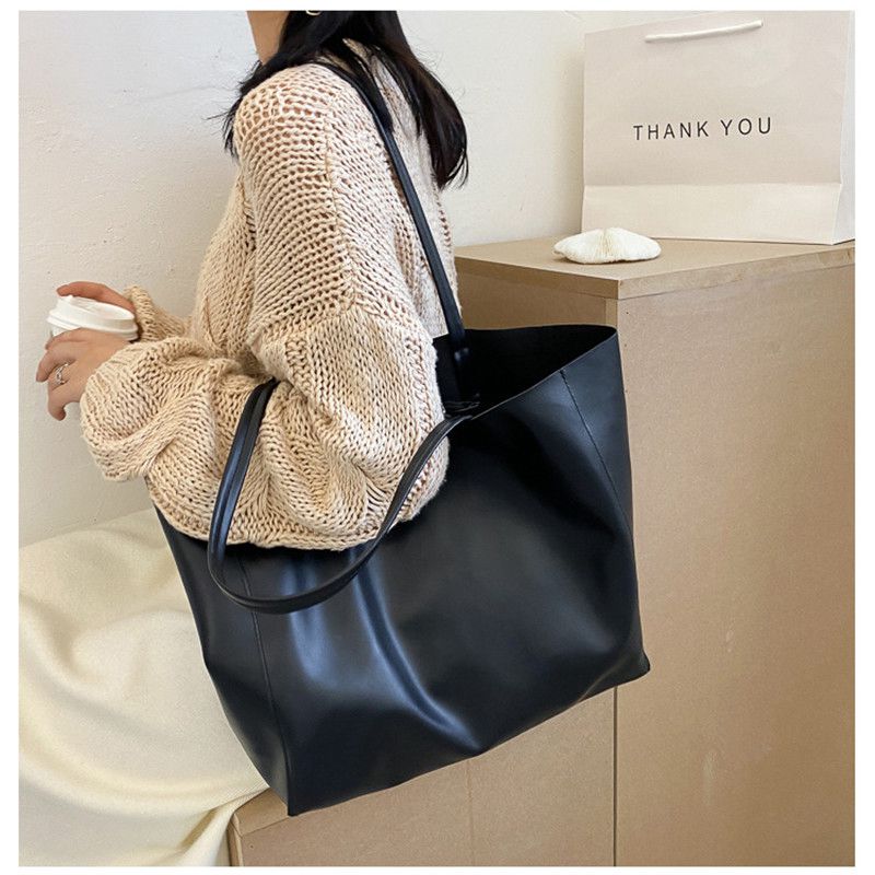 Large Women's Leather Style Tote Shoulder Bag Satchel Ladies Handbag - Image 13
