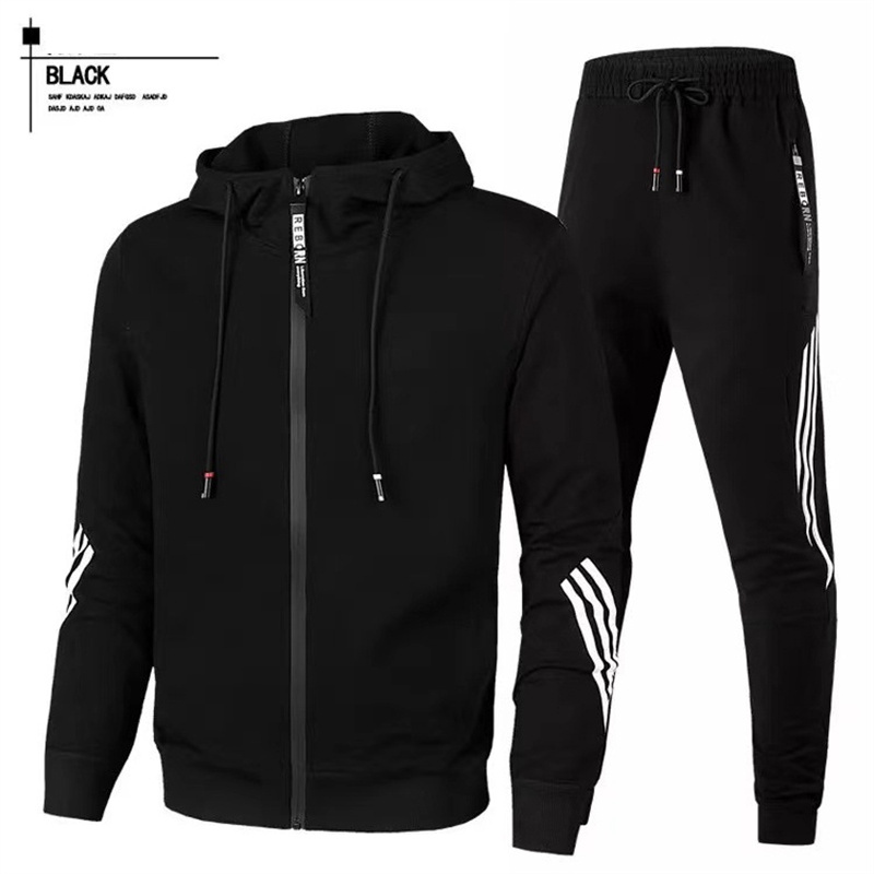 Cross-Border New Arrival European and American Men's Casual Sports Suit Fashion Zipper Jacket Men's and Women's Running Sports Suit - Image 5