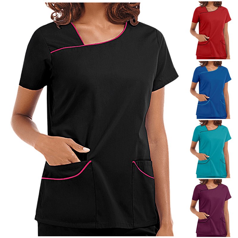 Amazon Operating Room Short Sleeve Hand Washing Suit Female Skin Management Nurses' Uniform Surgeon Disposable Protective Coveralls Work Clothes Female - Image 6